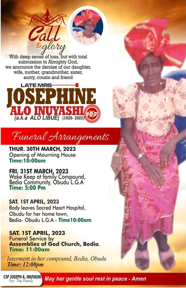 Late Mrs Josephine Alo Inuyashi Burial